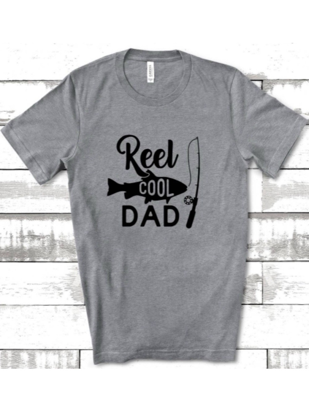 Reel Cool Dad Fishing Graphic Tee Soft & Lightweight - Dark Gray